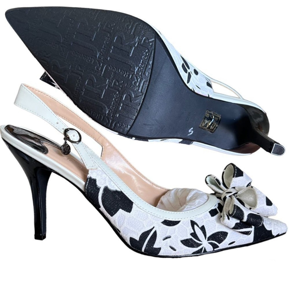 Pum Claudette romanticWhite shoes femine pointed toe strap floral embellished 12
